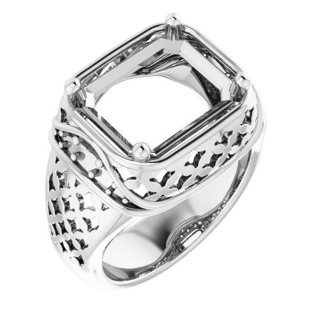 Accented Openwork Ring