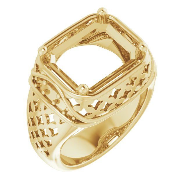Accented Openwork Ring