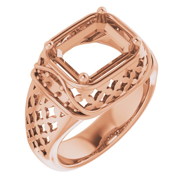 Accented Openwork Ring