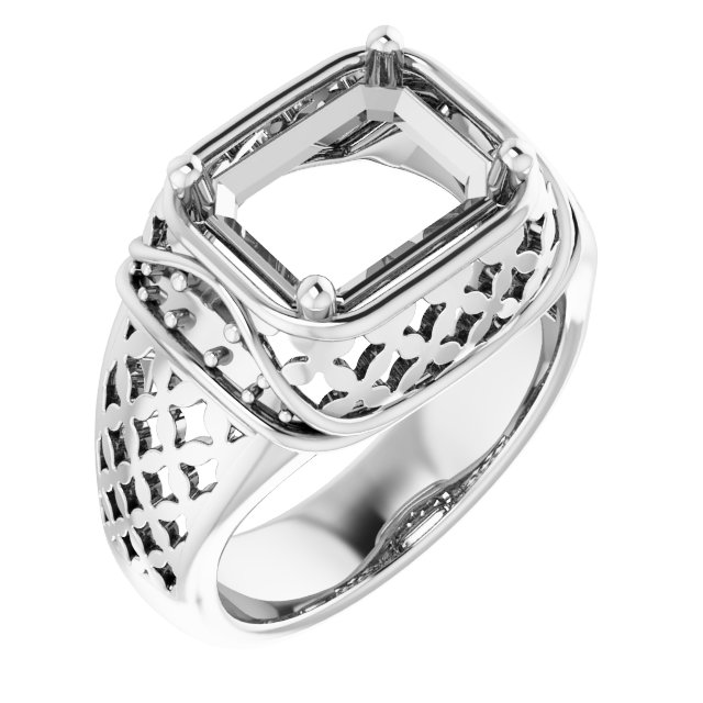 Accented Openwork Ring