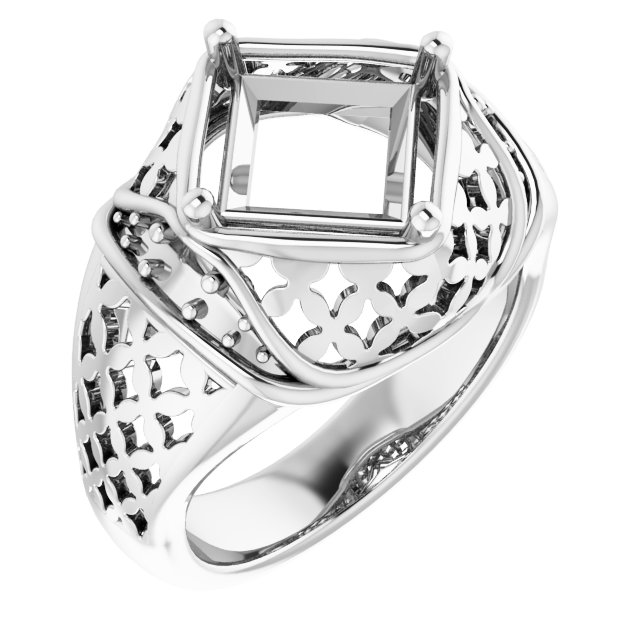 Accented Openwork Ring