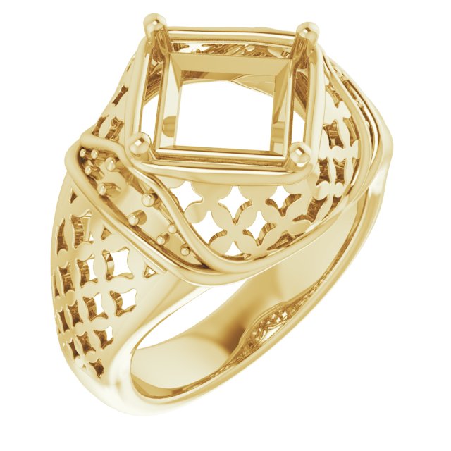 Accented Openwork Ring