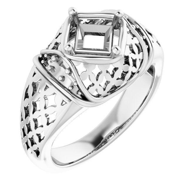 Accented Openwork Ring
