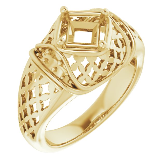 Accented Openwork Ring