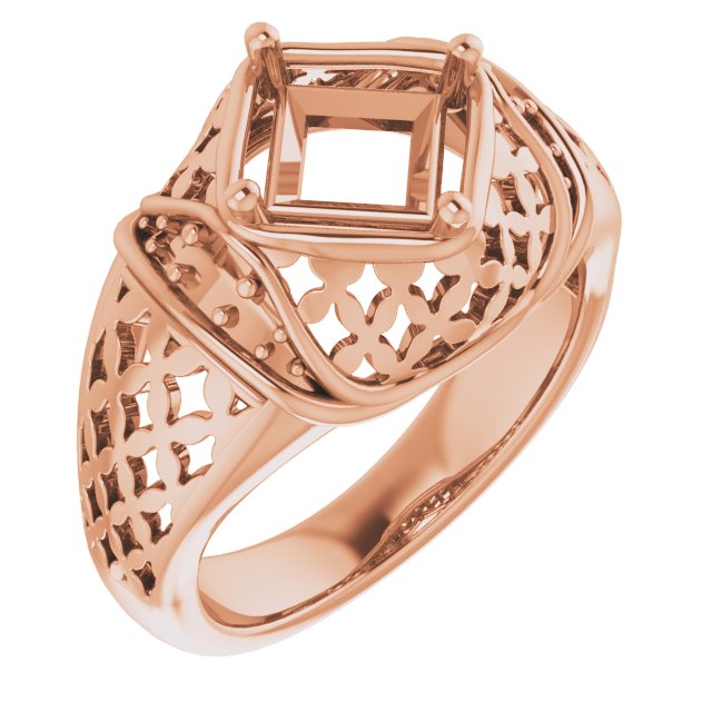 Accented Openwork Ring