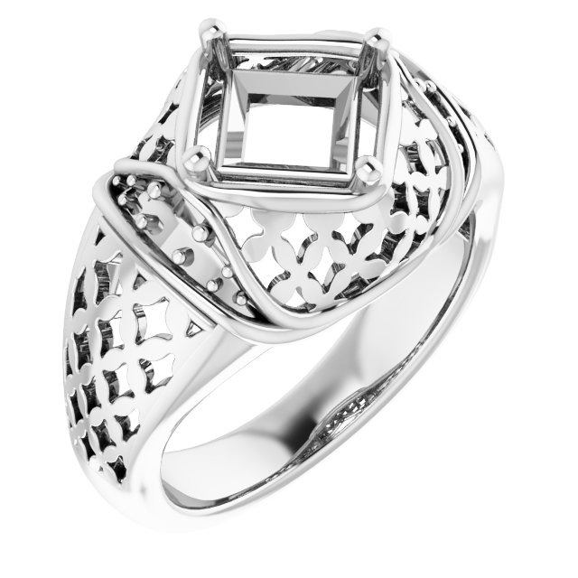 Accented Openwork Ring