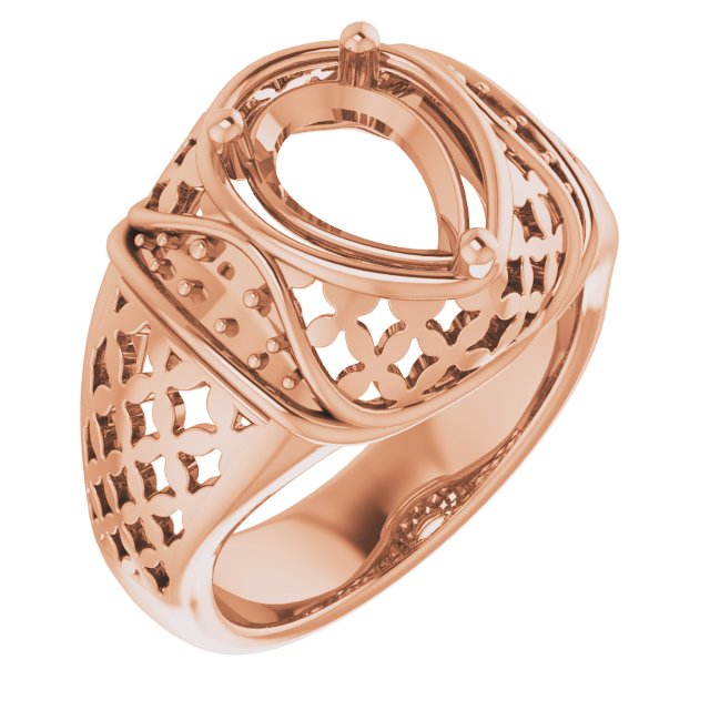 Accented Openwork Ring