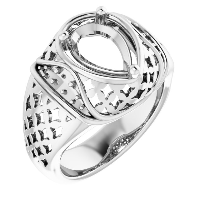 Accented Openwork Ring