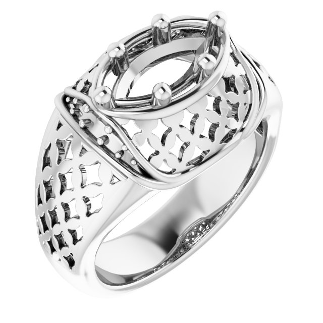 Accented Openwork Ring