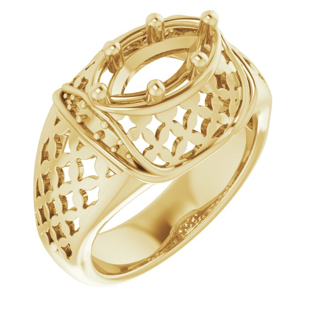 Accented Openwork Ring