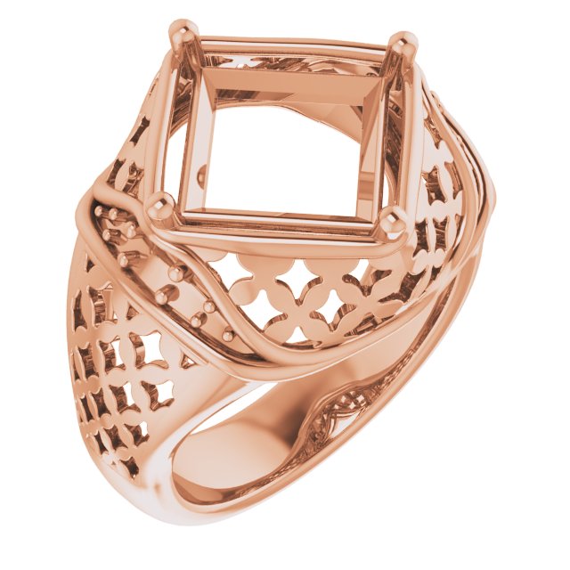 Accented Openwork Ring