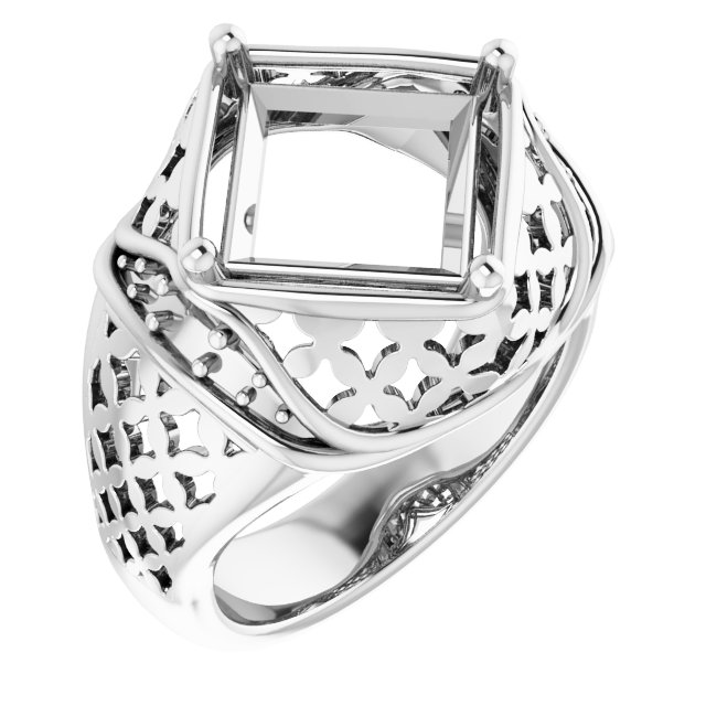 Accented Openwork Ring