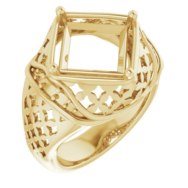 Accented Openwork Ring