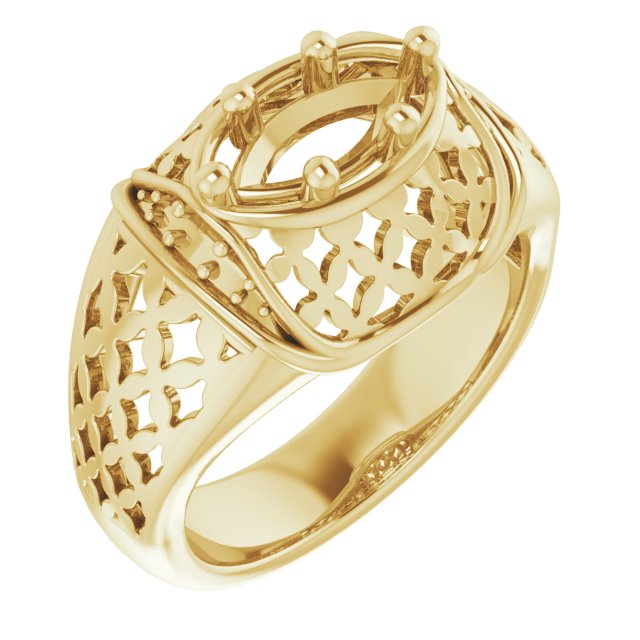 Accented Openwork Ring