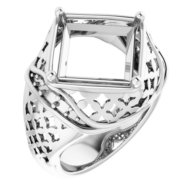 Accented Openwork Ring