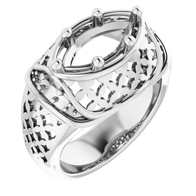 Accented Openwork Ring