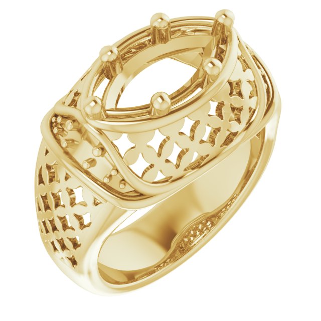 Accented Openwork Ring