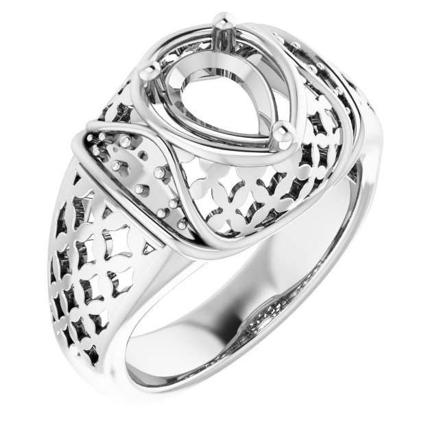 Accented Openwork Ring