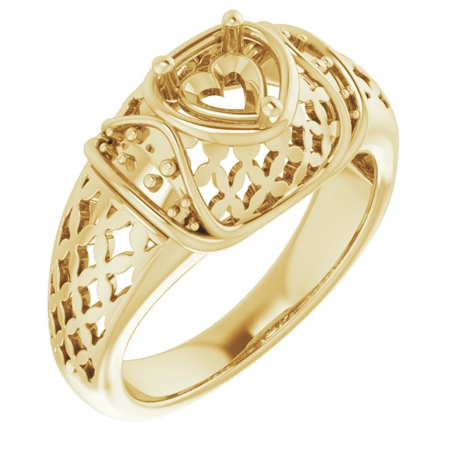 Accented Openwork Ring