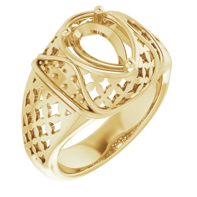 Accented Openwork Ring