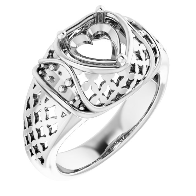 Accented Openwork Ring