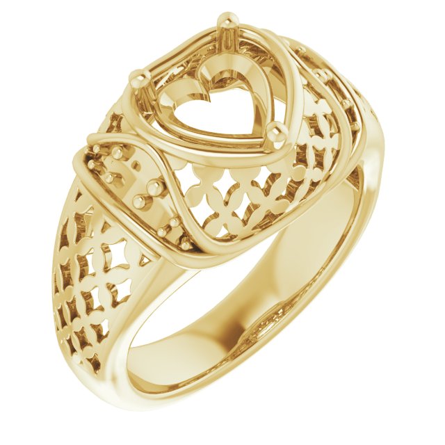 Accented Openwork Ring