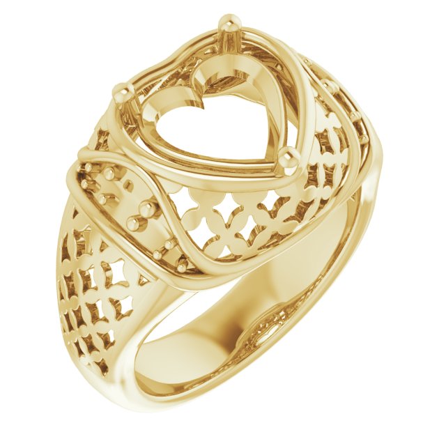 Accented Openwork Ring