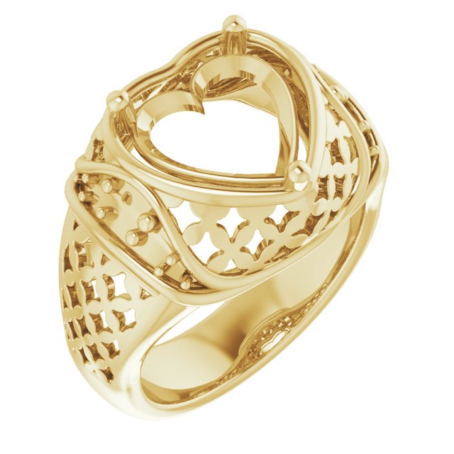 Accented Openwork Ring