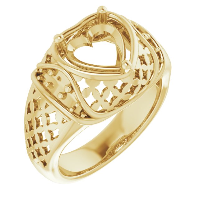 Accented Openwork Ring