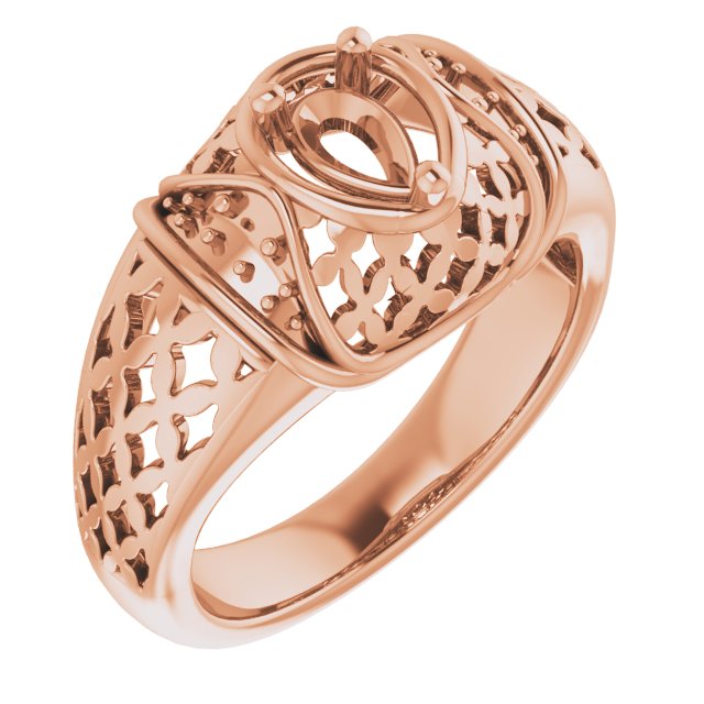 Accented Openwork Ring