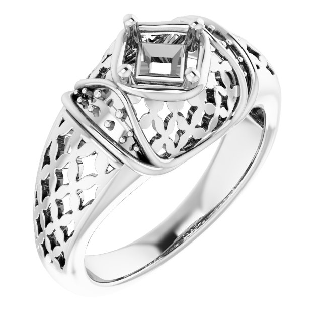 Accented Openwork Ring