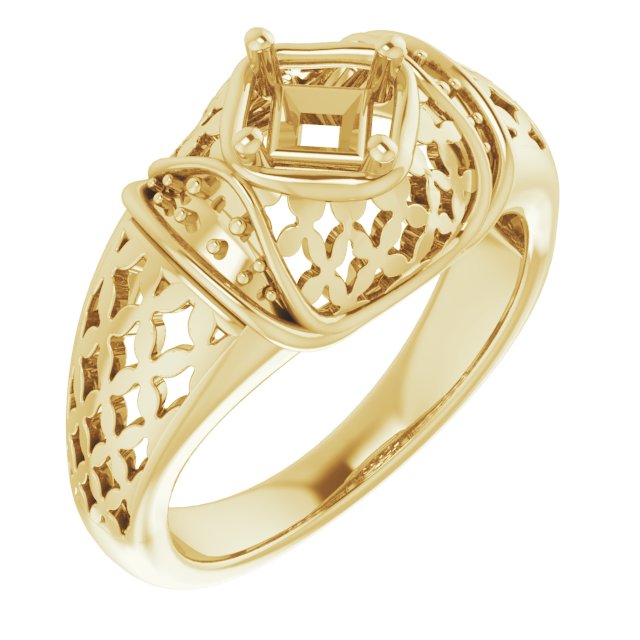 Accented Openwork Ring