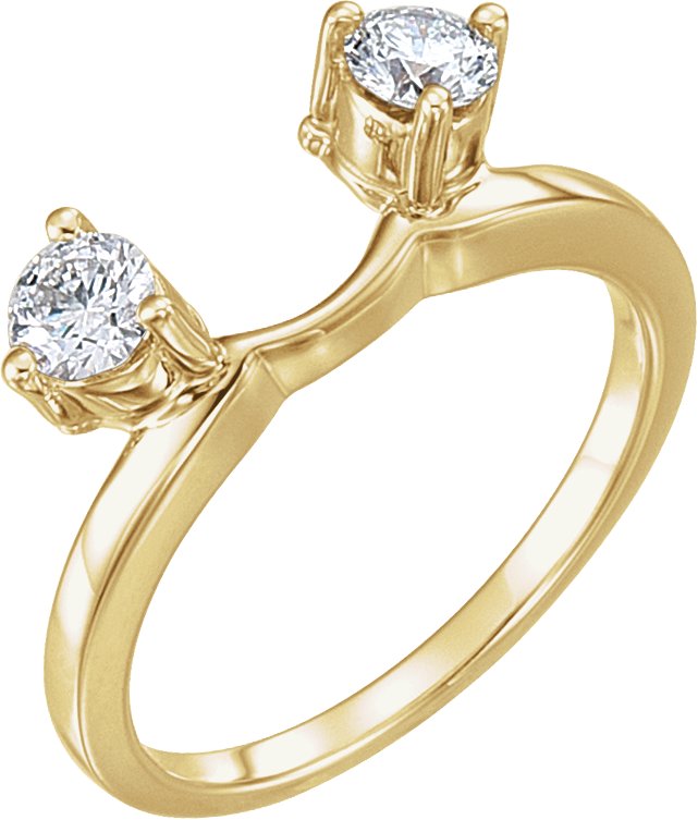 14K Yellow .50 CTW Diamond Wrap Style Enhancer Ring Ref 138019