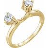 14K Yellow .50 CTW Diamond Wrap Style Enhancer Ring Ref 138019