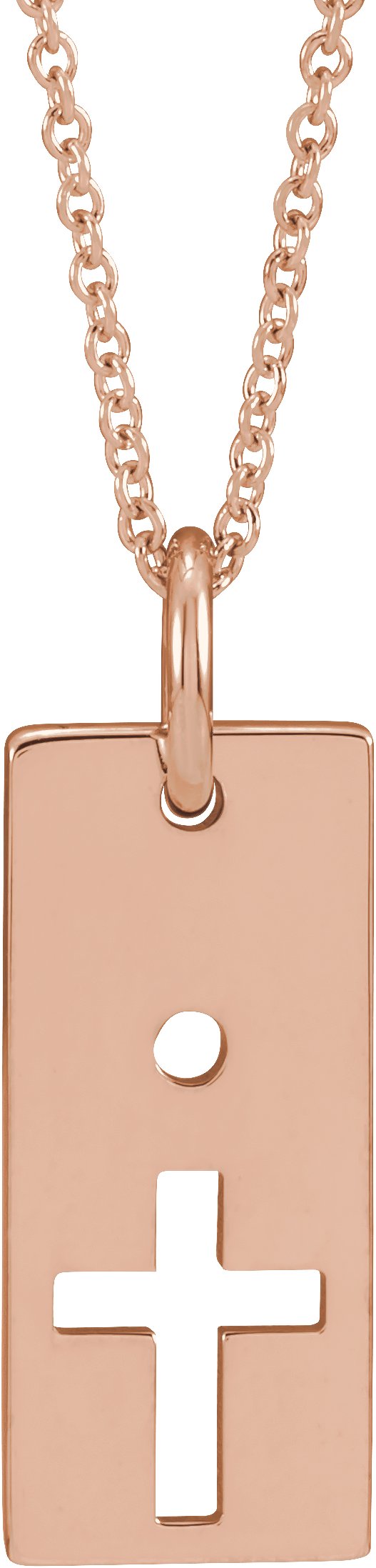 Accented Cross Bar Necklace or Pendant