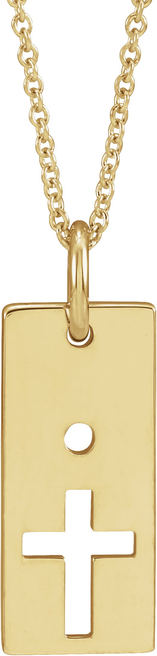 Accented Cross Bar Necklace or Pendant