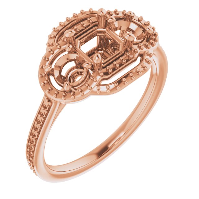 Three-Stone Halo-Style Engagement Ring