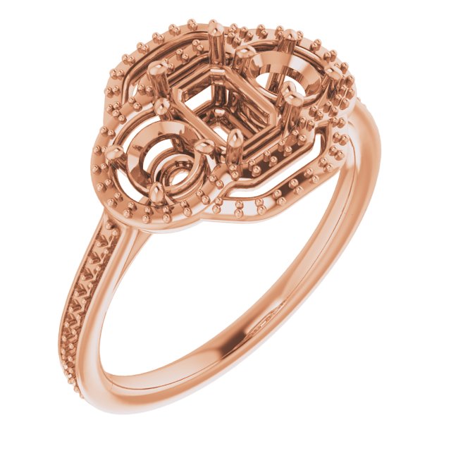Three-Stone Halo-Style Engagement Ring