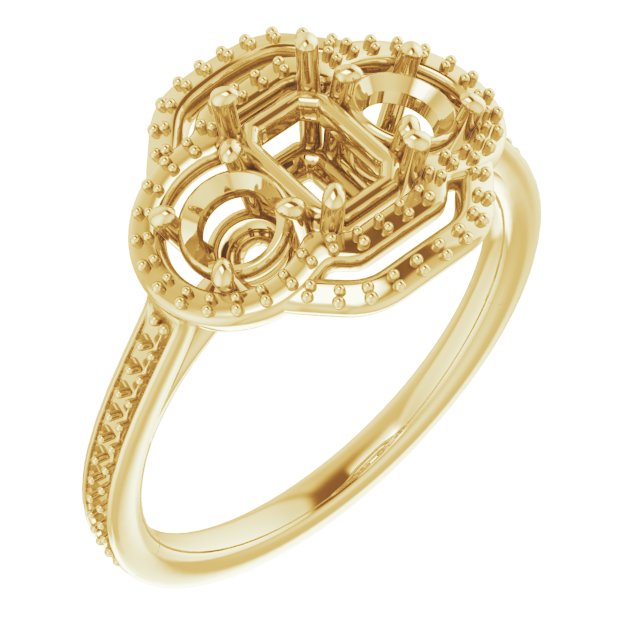 Three-Stone Halo-Style Engagement Ring