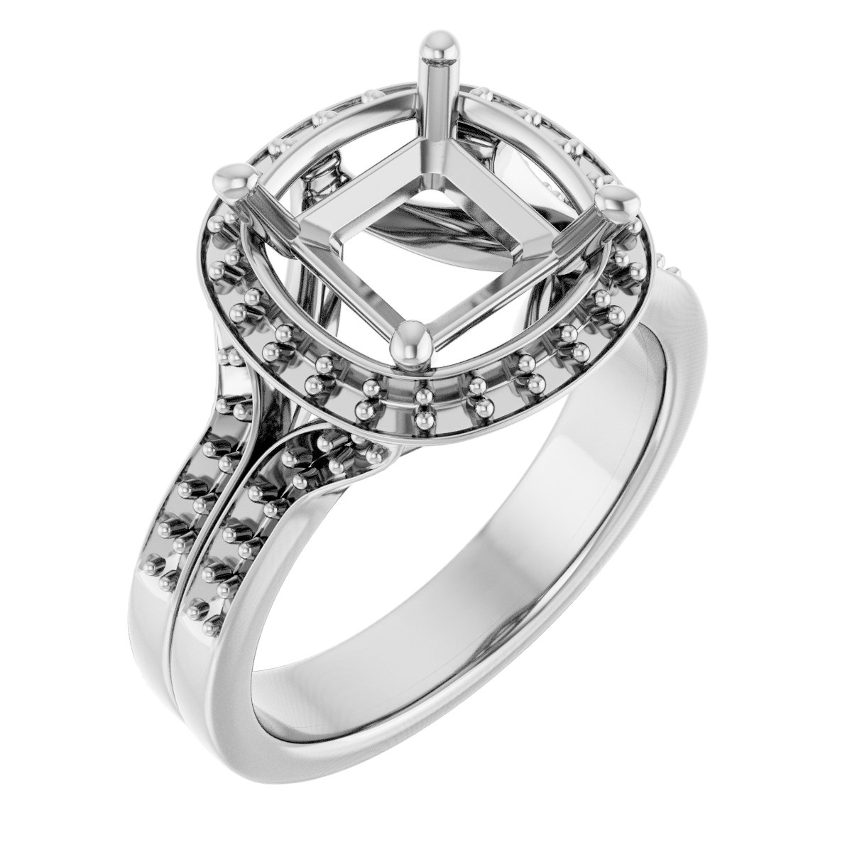 Princess / Square diamond set in a ring