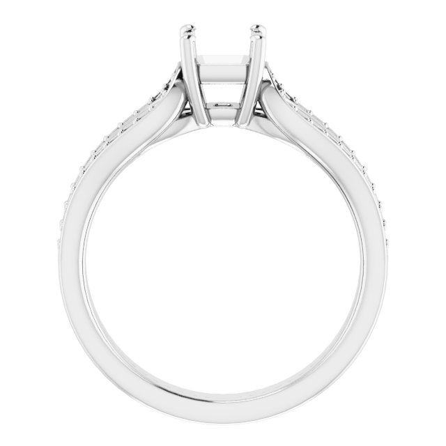 5x5 mm Heart Ring Mounting view 2