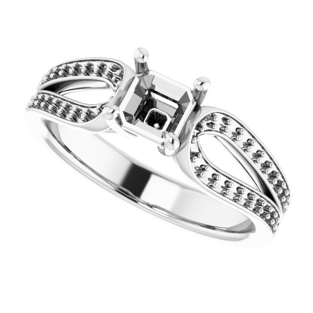 5x5 mm Heart Ring Mounting view 5
