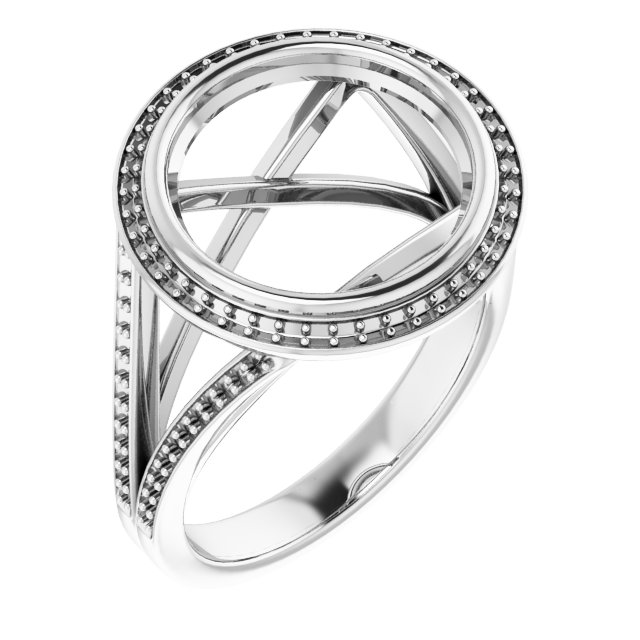Bezel-Set Halo-Style Ring