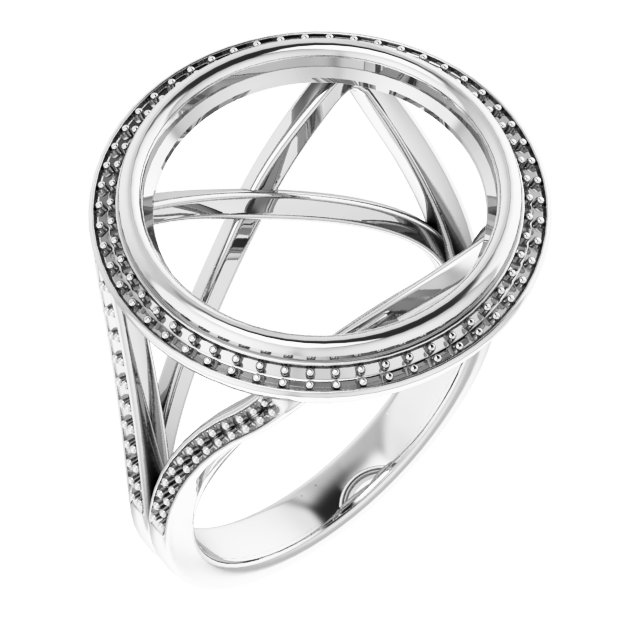 Bezel-Set Halo-Style Ring