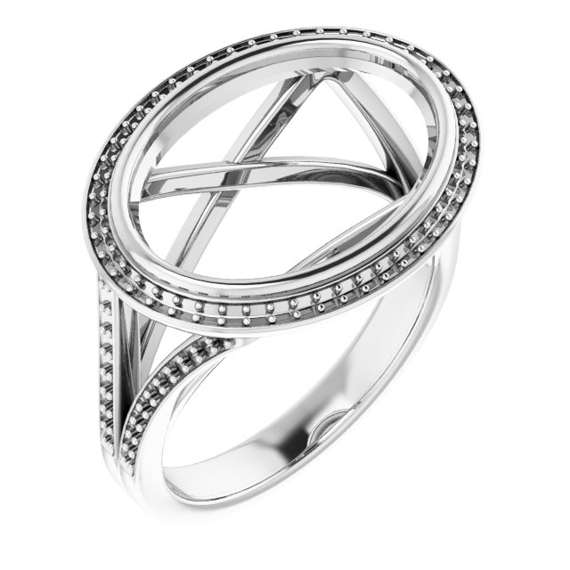 Bezel-Set Halo-Style Ring