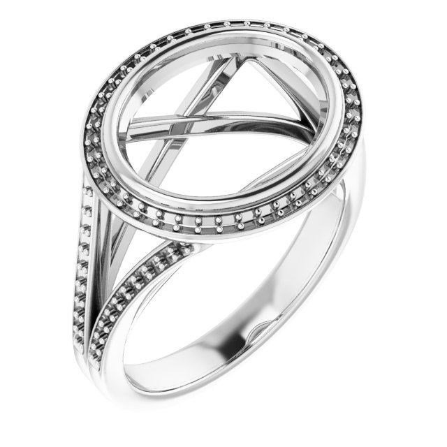 Bezel-Set Halo-Style Ring