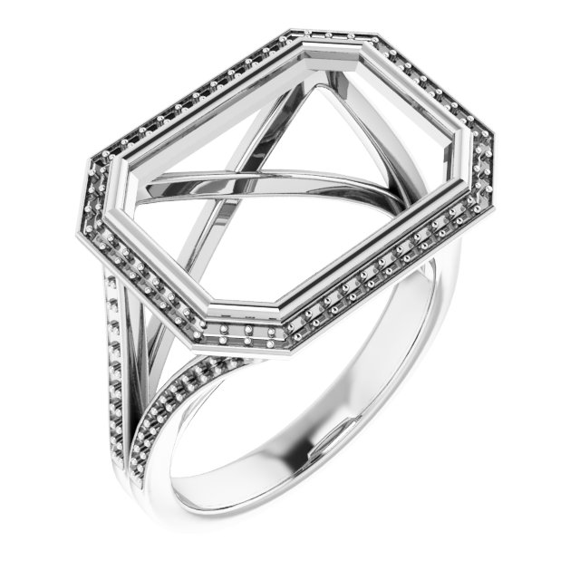 Bezel-Set Halo-Style Ring