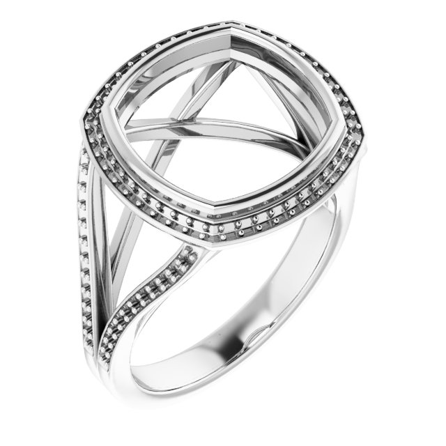 Bezel-Set Halo-Style Ring