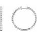 14K White 4 CTW Lab-Grown Diamond Inside-Outside Hinged 36 mm Hoop Earrings
