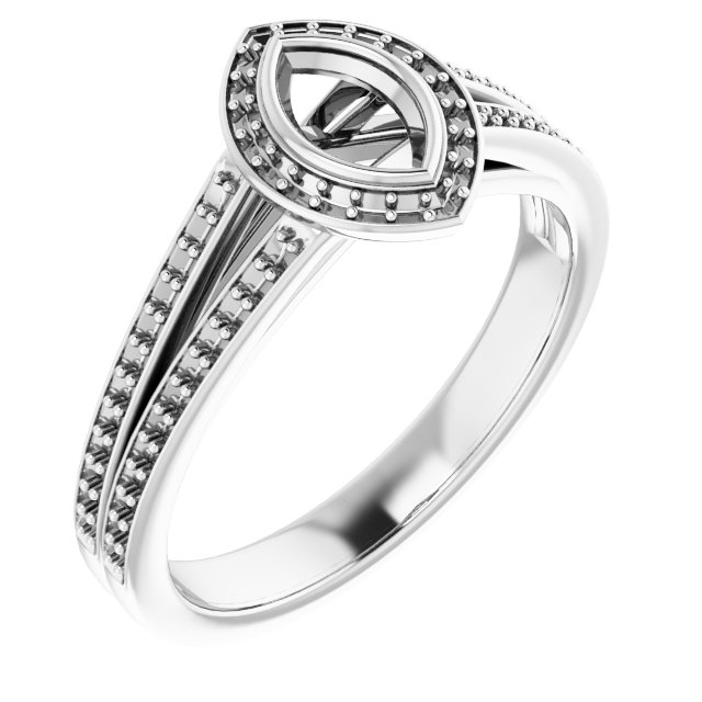 Bezel-Set Halo-Style Ring